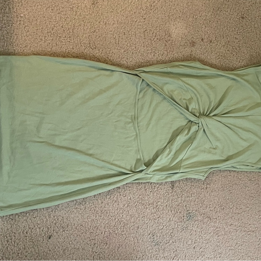 Green cutout dress 👗